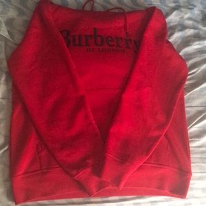 Burberry Hoodie (Red) Perfect condition